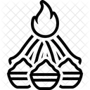 Lagerfeuer Lohri Brennendes Lagerfeuer Symbol