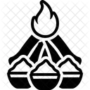 Lagerfeuer Lohri Brennendes Lagerfeuer Symbol