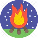 Lagerfeuer Camping Campingplatz Icon