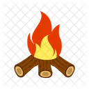 Lagerfeuer Camping Abenteuer Icon