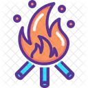 Lagerfeuer Camping Heiss Icon