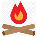 Holz Feuer Flamme Icon