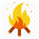 Lagerfeuer Camping Heiss Icon