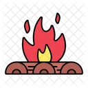 Feuerstelle Camping Lagerfeuer Symbol