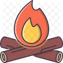 Lagerfeuer Brennholz Feuer Symbol