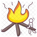 Kamin Feuerlampe Lagerfeuer Symbol