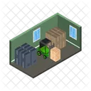 Lagerraum Paket Lieferung Icon