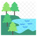 Lagoon Pond Water Icon