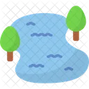 Lake Water Nature Icon