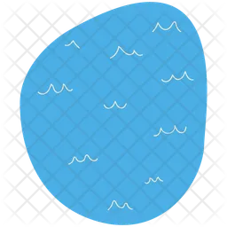 Lake flat illustration  Icon