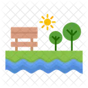 Lake Nature View Icon