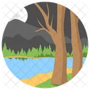 River Lakeside Valley Icon