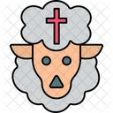 Lamb Cross Cross Animal Icon