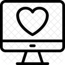 Moniteur Coeur Saint Valentin Icône