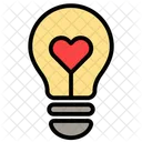 Love Bulb Light Icon