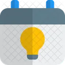Lamp And Calendar Calendar Idea Icon