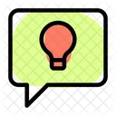 Lamp And Chat Idea Chat Chat Icon
