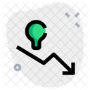 Lamp And Down Chart Decrease Chart Graph Icon