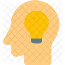 Lamp And Head Mind Idea Creative Mind Icon