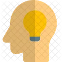 Lamp And Head Mind Idea Creative Mind Icon