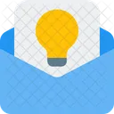 Lamp And Message Email Idea Mail Idea Icon