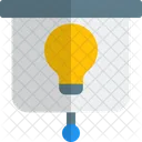 Lamp And Screen Presentation Presentation Board Idea Icon