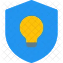 Lamp And Shield Idea Shield Idea Protection Icon
