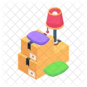 Lamp Delivery Lamp Boxes Electronics Packaging Icon