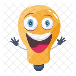 Lâmpada elétrica Emoji Ícone