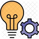 Lâmpada com configuração  Ícone