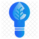 Lightblub Folha Eletricidade Ícone