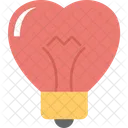 Cuore A Forma Di Lampadina Icon