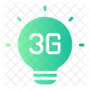 3 G Lampara Bombilla Icono