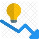 Lampe Und Abwartsdiagramm Abnahmediagramm Diagramm Symbol