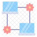 Lan Network Communication Computer Icon