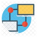 Lokales Netzwerk Ethernet Netzwerk Hub Symbol