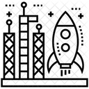 Lancamento De Foguete Espaco Satelite Ícone