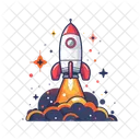 Foguete Startup Nave Espacial Ícone