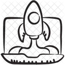 Lancamento De Site Foguete Missil Ícone
