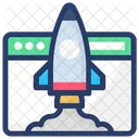 Inicializacao Lancamento De Site Desenvolvimento Web Ícone