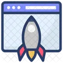 Inicializacao Lancamento De Site Desenvolvimento Web Ícone