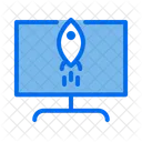 Lancamento De Site Computador Rapido Ícone