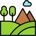 Land Farming And Gardening Scenery Icon