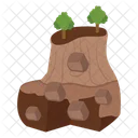 Land Sliding Erosion Slope Icon