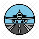 Landebahn Flugplatz Landung Symbol