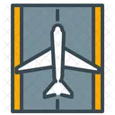 Landebahn Flugzeug Flugzeug Symbol