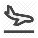 Landendes Flugzeug  Symbol