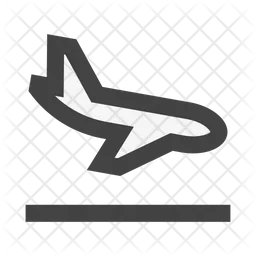 Landendes Flugzeug  Symbol