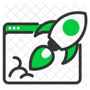 Landing Page Speed Rocket Icon