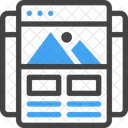 Zielseite Inhalt Webseite Symbol